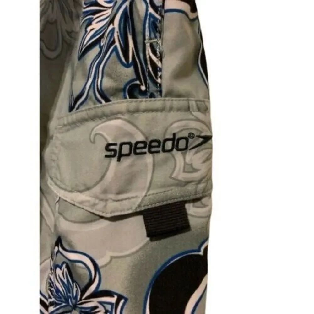 SPEEDO SIZE LARGE FLORAL SWIM TRUNKS - Picture 2 of 4